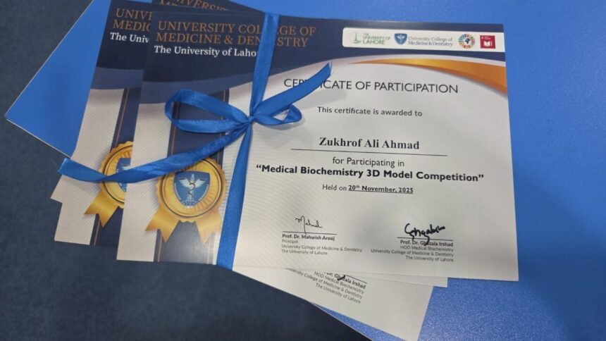 First-Year MBBS Students Impress at Intercollegiate Biochemistry 3-D Model Competition 2025