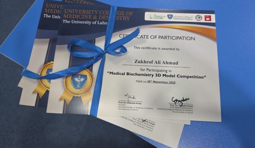 First-Year MBBS Students Impress at Intercollegiate Biochemistry 3-D Model Competition 2025