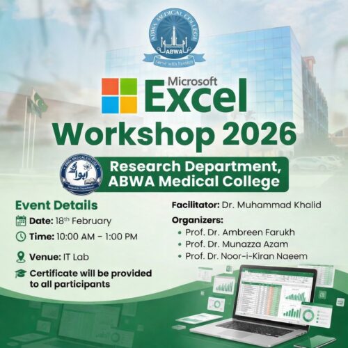 Microsoft Excel 2026 – Hands-On Workshop at ABWA Medical College