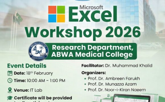 Microsoft Excel 2026 – Hands-On Workshop at ABWA Medical College