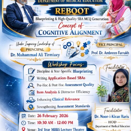 Department of Medical Education Conducts Workshop on Quality MCQ Generation at ABWA Medical College, Faisalabad